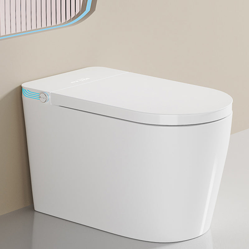 Contemporary Toilet Bowl One Piece Toilet Floor Mounted Toilet Auto Flip (Upgrading) Clearhalo 'Bathroom Remodel & Bathroom Fixtures' 'Home Improvement' 'home_improvement' 'home_improvement_toilets' 'Toilets & Bidets' 'Toilets' 7204335