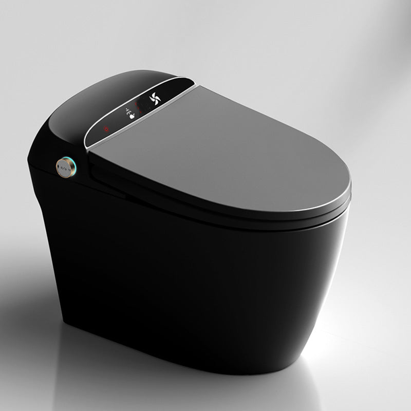 Elongated Dryer Floor Mount Bidet Heated Seat Floor Standing Bidet Black Automatic Lid Clearhalo 'Bathroom Remodel & Bathroom Fixtures' 'Bidets' 'Home Improvement' 'home_improvement' 'home_improvement_bidets' 'Toilets & Bidets' 7204845