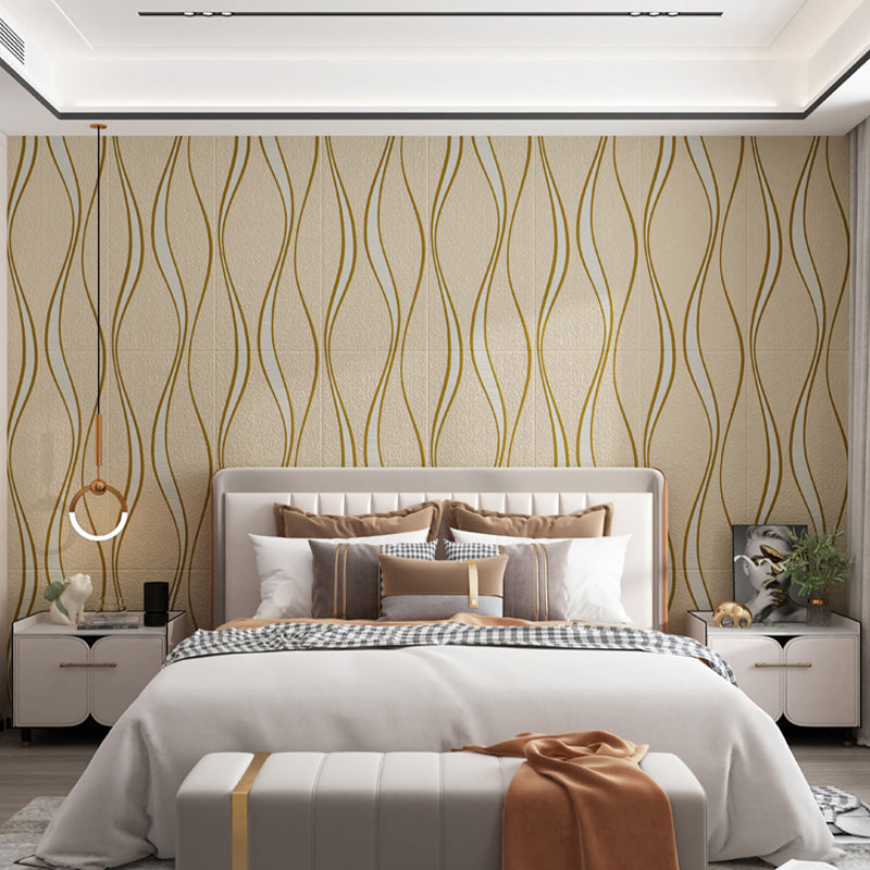 Indoor XPE Foam Wall Paneling Square Waterproof Wall Paneling Light Yellow 100-Piece Set Clearhalo 'Flooring 'Home Improvement' 'home_improvement' 'home_improvement_wall_paneling' 'Wall Paneling' 'wall_paneling' 'Walls & Ceilings' Walls and Ceiling' 7209602