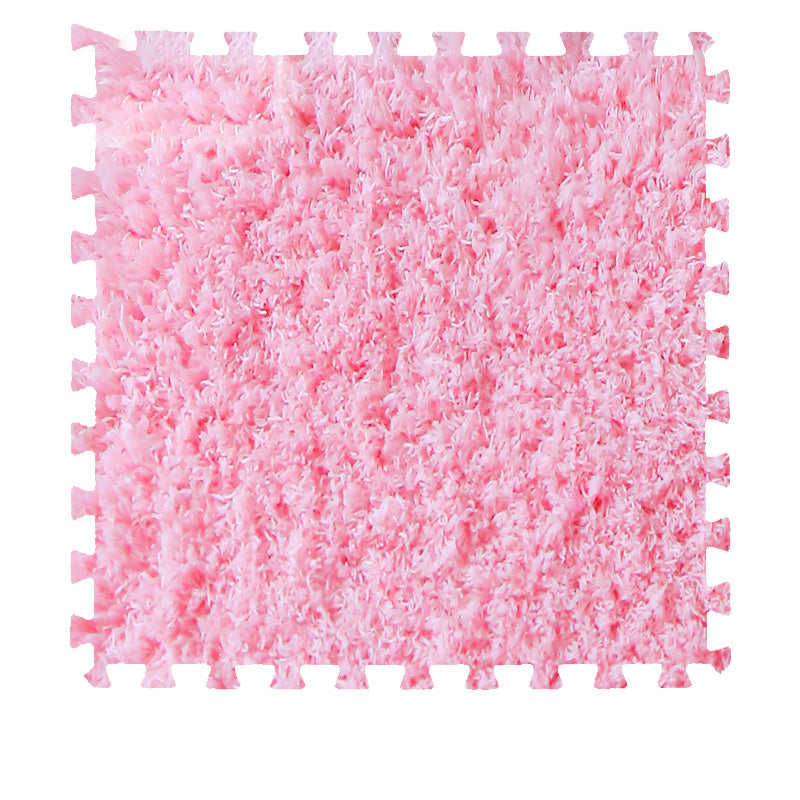 Modern Carpet Tiles Square Color Block Shag Interlocking Carpet Tiles Rose Bloom Clearhalo 'Carpet Tiles & Carpet Squares' 'carpet_tiles_carpet_squares' 'Flooring 'Home Improvement' 'home_improvement' 'home_improvement_carpet_tiles_carpet_squares' Walls and Ceiling' 7215727