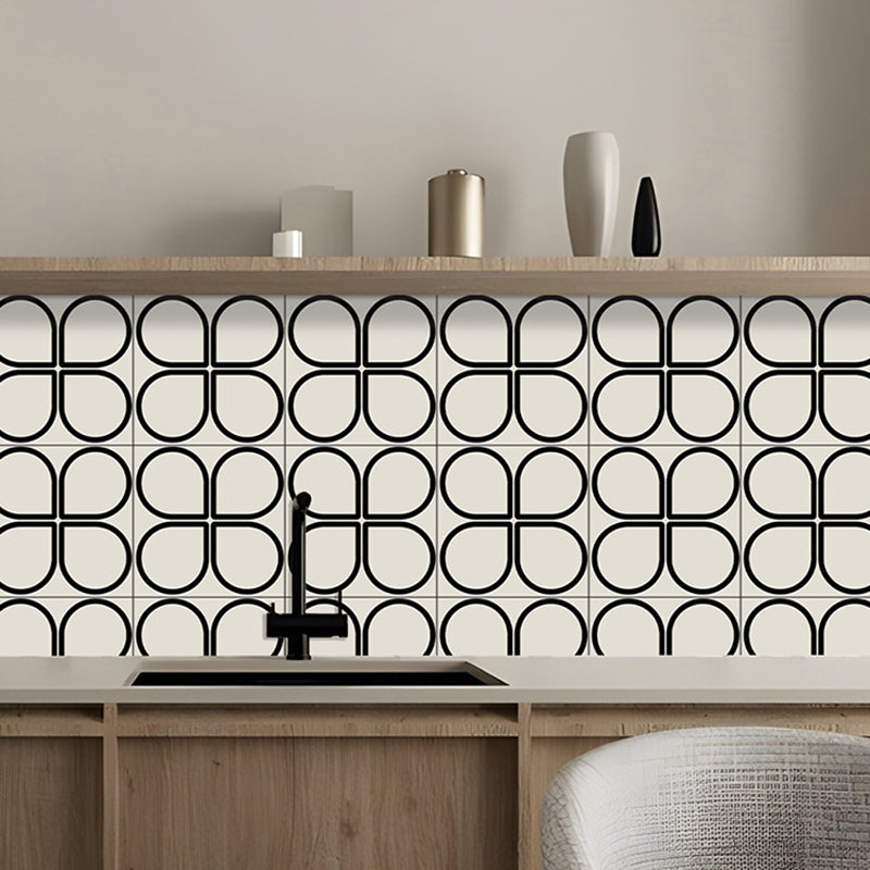 Pattern Printing Peel & Stick Tile Square Water Resistant Single Tile 100-Piece Set Clearhalo 'Flooring 'Home Improvement' 'home_improvement' 'home_improvement_peel_stick_blacksplash' 'Peel & Stick Backsplash Tile' 'peel_stick_blacksplash' 'Walls & Ceilings' Walls and Ceiling' 7253894