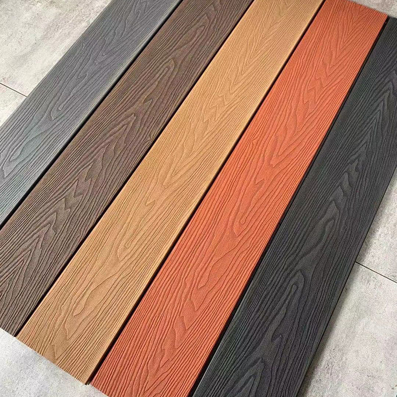 Wire Brushed Floor Tile Click Lock Engineered Wood for Patio Garden Clearhalo 'Flooring 'Hardwood Flooring' 'hardwood_flooring' 'Home Improvement' 'home_improvement' 'home_improvement_hardwood_flooring' Walls and Ceiling' 7266001