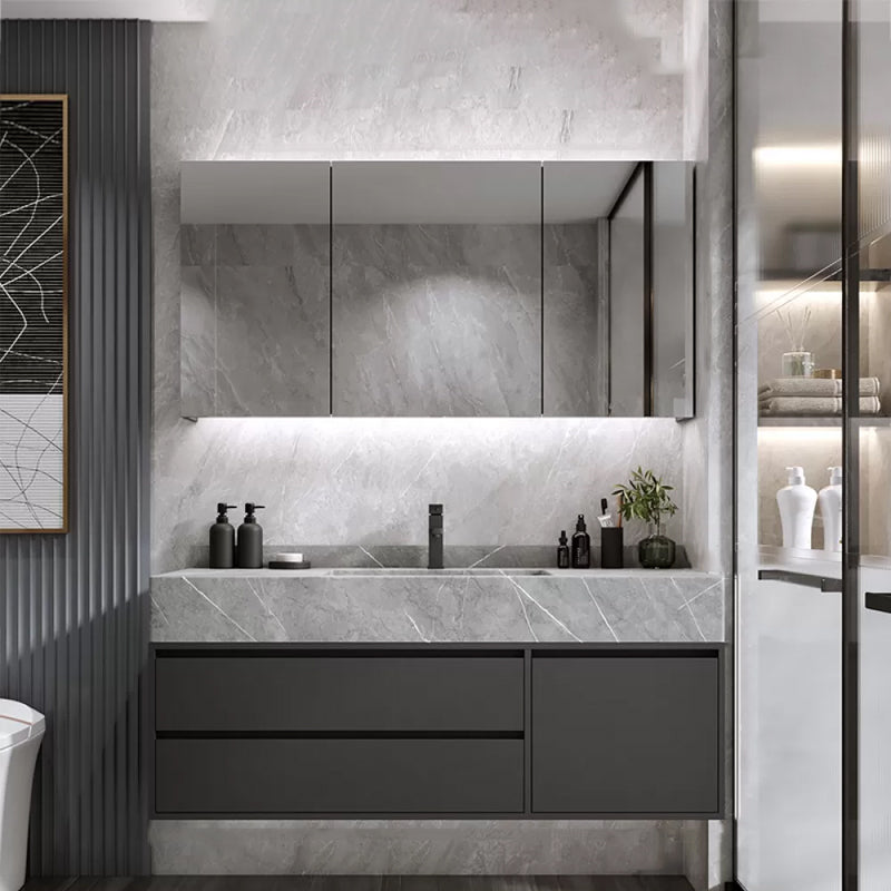 Modern Bathroom Sink Vanity Wall Mount Vanity Set with Mirror Vanity & Faucet & Mirror Cabinet https: res.litfad.com site img item 2023 01 11 7270493 1200x1200.jpg Clearhalo 'Bathroom Remodel & Bathroom Fixtures' 'Bathroom Vanities' 'bathroom_vanities' 'Home Improvement' 'home_improvement' 'home_improvement_bathroom_vanities' 7270493