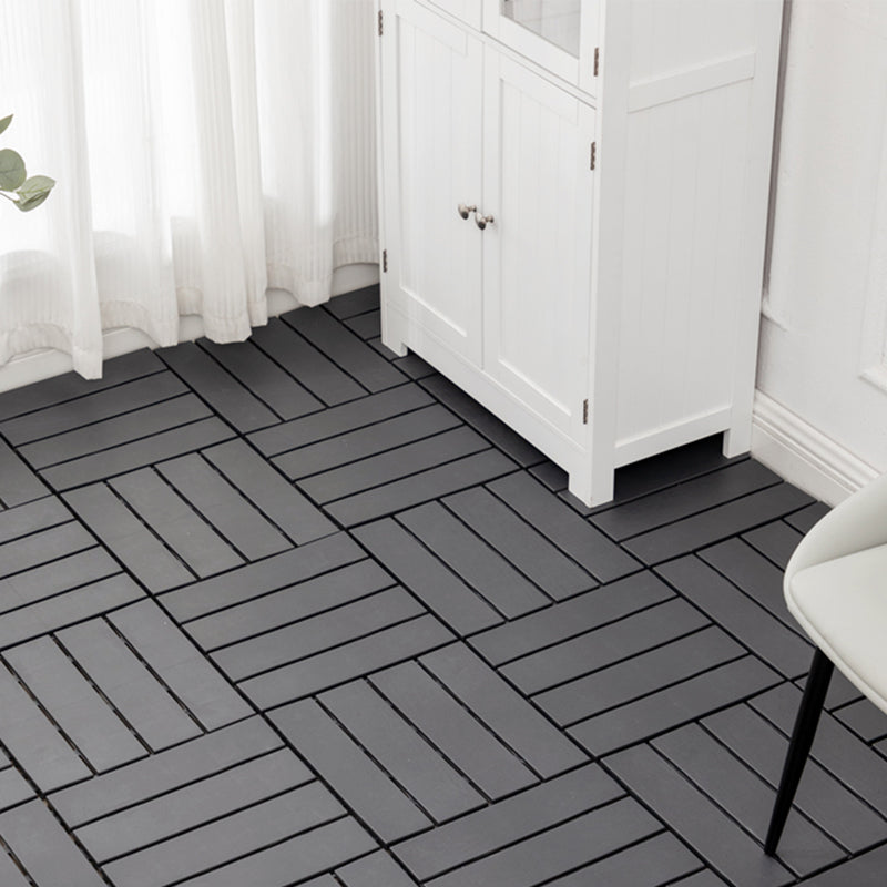 Modern Style WPC Flooring Anti-corrosion Square Wood Flooring Black Clearhalo 'Flooring 'Hardwood Flooring' 'hardwood_flooring' 'Home Improvement' 'home_improvement' 'home_improvement_hardwood_flooring' Walls and Ceiling' 7285397