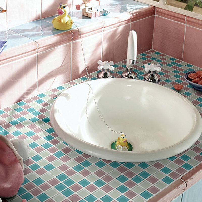 12" x 12" Peel & Stick Tie Glass Square Grid Mosaic Peel and Stick Tile 10-Pack Blue Online Fund 100-Piece Set Clearhalo 'Flooring 'Home Improvement' 'home_improvement' 'home_improvement_peel_stick_blacksplash' 'Peel & Stick Backsplash Tile' 'peel_stick_blacksplash' 'Walls & Ceilings' Walls and Ceiling' 7286757