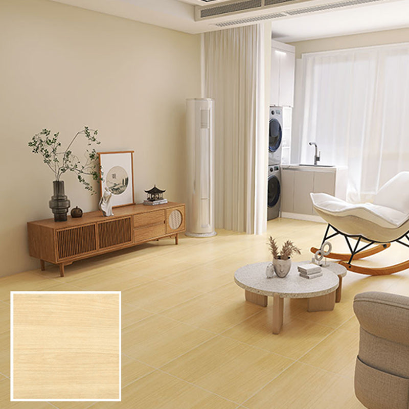 Modern Style Floor Tile Solid Color Straight Edge Wooden Effect Square Floor Tile Light Brown 31"L x 31"W 21 Pieces Clearhalo 'Floor Tiles & Wall Tiles' 'floor_tiles_wall_tiles' 'Flooring 'Home Improvement' 'home_improvement' 'home_improvement_floor_tiles_wall_tiles' Walls and Ceiling' 7297532