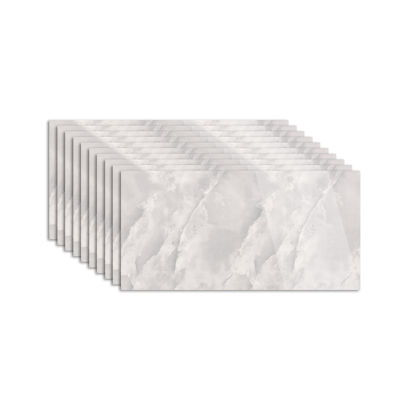 Field Tile Wallpaper Waterproof Peel and Stick Wall Tile with Rectangular Shape Light Gray-White 1'6" x 3' 10-Piece Set Clearhalo 'Flooring 'Home Improvement' 'home_improvement' 'home_improvement_peel_stick_blacksplash' 'Peel & Stick Backsplash Tile' 'peel_stick_blacksplash' 'Walls & Ceilings' Walls and Ceiling' 7306438