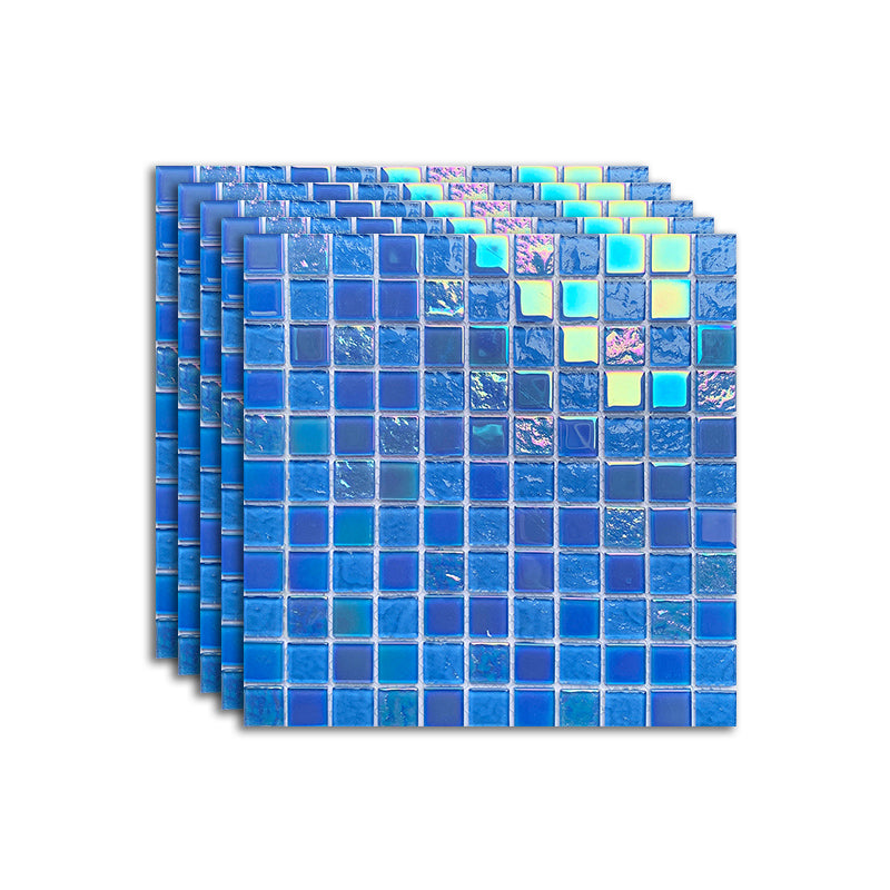 Glass Mosaic Tile Contemporary Floor and Wall Tile with Square Shape Light Blue Clearhalo 'Floor Tiles & Wall Tiles' 'floor_tiles_wall_tiles' 'Flooring 'Home Improvement' 'home_improvement' 'home_improvement_floor_tiles_wall_tiles' Walls and Ceiling' 7308916