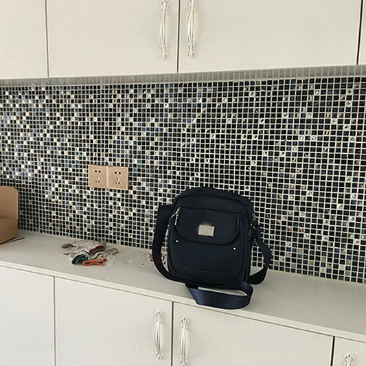Glass Mosaic Tile Square Shape Wall Tile with Fade Resistant Clearhalo 'Floor Tiles & Wall Tiles' 'floor_tiles_wall_tiles' 'Flooring 'Home Improvement' 'home_improvement' 'home_improvement_floor_tiles_wall_tiles' Walls and Ceiling' 7313923