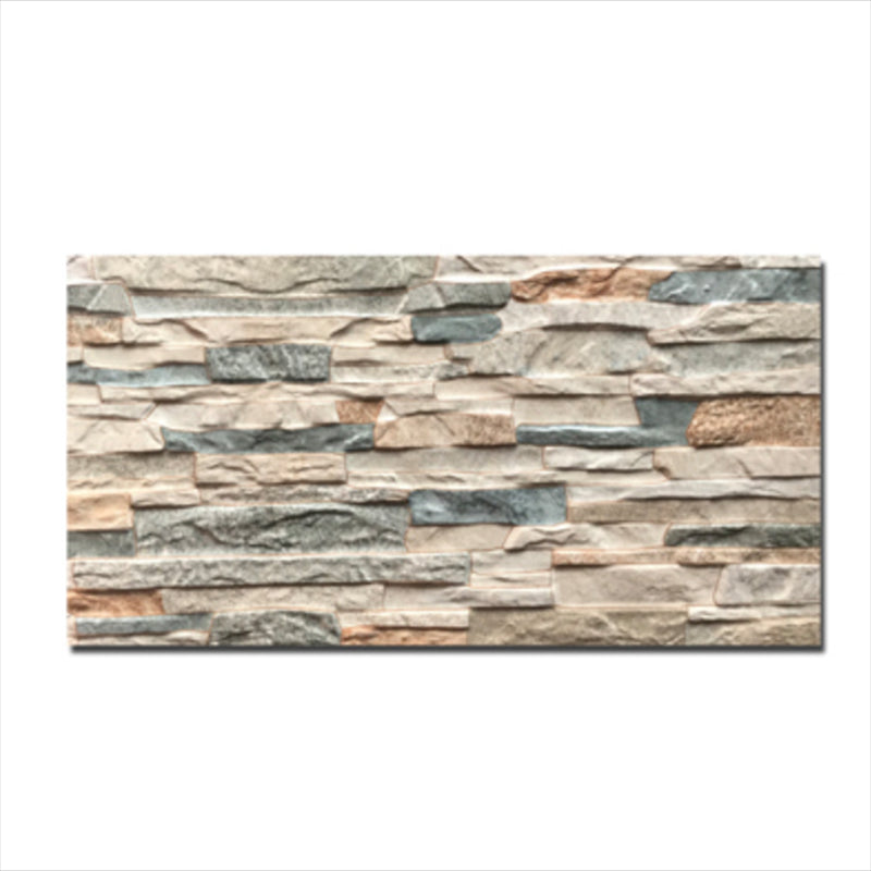Modern Style Wall Tile Stacked Stone Texture Straight Edge Rectangle Waterproof Wall Tile Apricot/ Blue Clearhalo 'Floor Tiles & Wall Tiles' 'floor_tiles_wall_tiles' 'Flooring 'Home Improvement' 'home_improvement' 'home_improvement_floor_tiles_wall_tiles' Walls and Ceiling' 7316965