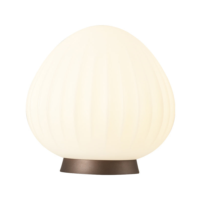 Peach Shaped Night Table Light Modernist Acrylic 1 Light White Night Lamp for Bedside Clearhalo 'Lamps' 'Table Lamps' Lighting' 731800