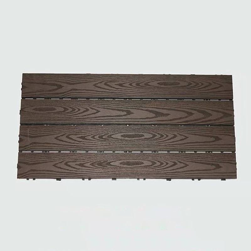12" X 24" Deck/Patio Flooring Tiles 4-Slat Floor Board Tiles Coffee Embossed Clearhalo 'Home Improvement' 'home_improvement' 'home_improvement_outdoor_deck_tiles_planks' 'Outdoor Deck Tiles & Planks' 'Outdoor Flooring & Tile' 'Outdoor Remodel' 'outdoor_deck_tiles_planks' 7318509