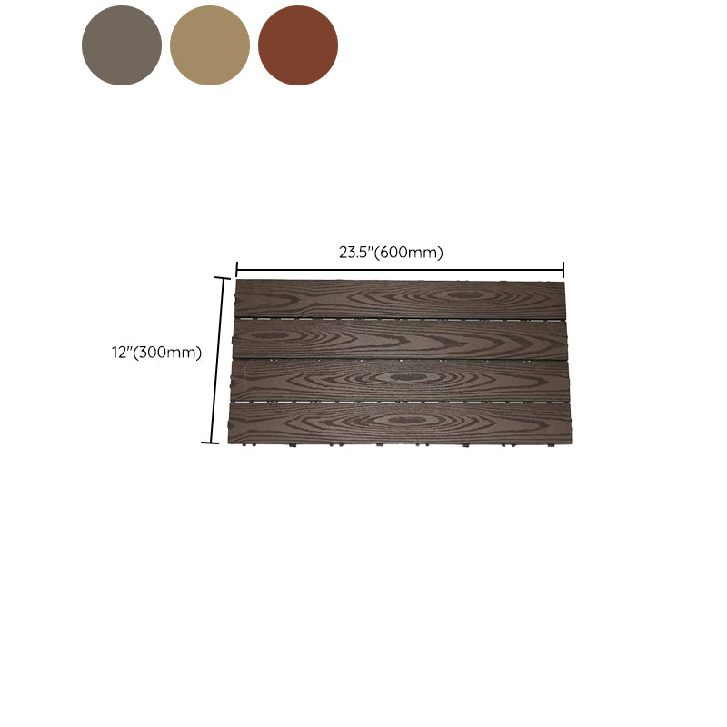 12" X 24" Deck/Patio Flooring Tiles 4-Slat Floor Board Tiles Clearhalo 'Home Improvement' 'home_improvement' 'home_improvement_outdoor_deck_tiles_planks' 'Outdoor Deck Tiles & Planks' 'Outdoor Flooring & Tile' 'Outdoor Remodel' 'outdoor_deck_tiles_planks' 7318525