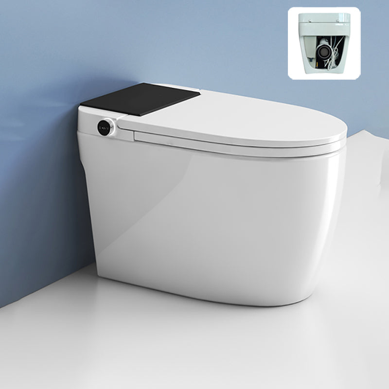 White Finish Floor Standing Bidet with Heated Seat Elongated Bidet 16"L x 27"W x 19"H Manual Flip (Standard) Clearhalo 'Bathroom Remodel & Bathroom Fixtures' 'Bidets' 'Home Improvement' 'home_improvement' 'home_improvement_bidets' 'Toilets & Bidets' 7322729