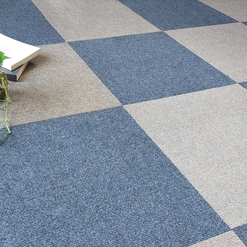 Carpet Tile Non-Skid Fade Resistant Solid Color Self-Stick Peel and Stick Carpet Tiles Blue-White Clearhalo 'Carpet Tiles & Carpet Squares' 'carpet_tiles_carpet_squares' 'Flooring 'Home Improvement' 'home_improvement' 'home_improvement_carpet_tiles_carpet_squares' Walls and Ceiling' 7323900