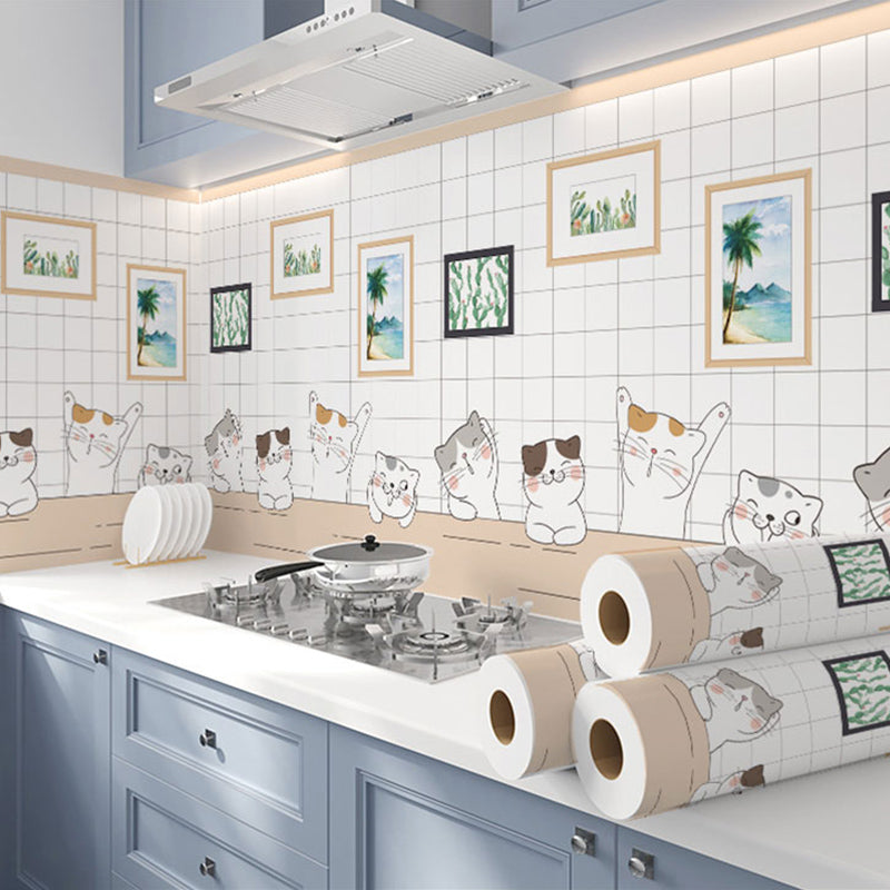 Square Mosaic Peel & Stick Tile Stain Resistant Kitchen Backsplash Tiles Light Green 197"L x 28"W x 0"H Clearhalo 'Flooring 'Home Improvement' 'home_improvement' 'home_improvement_peel_stick_blacksplash' 'Peel & Stick Backsplash Tile' 'peel_stick_blacksplash' 'Walls & Ceilings' Walls and Ceiling' 7324058