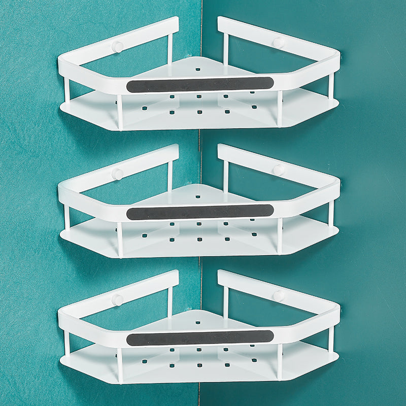 Matte White 3-Piece Modern Bathroom Accessory Set, Bath Shelf White Black 3 Piece Set Clearhalo 'Bathroom Hardware Sets' 'Bathroom Hardware' 'Bathroom Remodel & Bathroom Fixtures' 'bathroom_hardware_sets' 'Home Improvement' 'home_improvement' 'home_improvement_bathroom_hardware_sets' 7328133