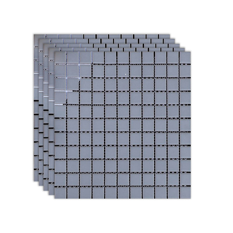 Black and White Wall Tile Mixed Material Mosaic Sheet Wall & Floor Tile Light Gray Matte Clearhalo 'Floor Tiles & Wall Tiles' 'floor_tiles_wall_tiles' 'Flooring 'Home Improvement' 'home_improvement' 'home_improvement_floor_tiles_wall_tiles' Walls and Ceiling' 7329779