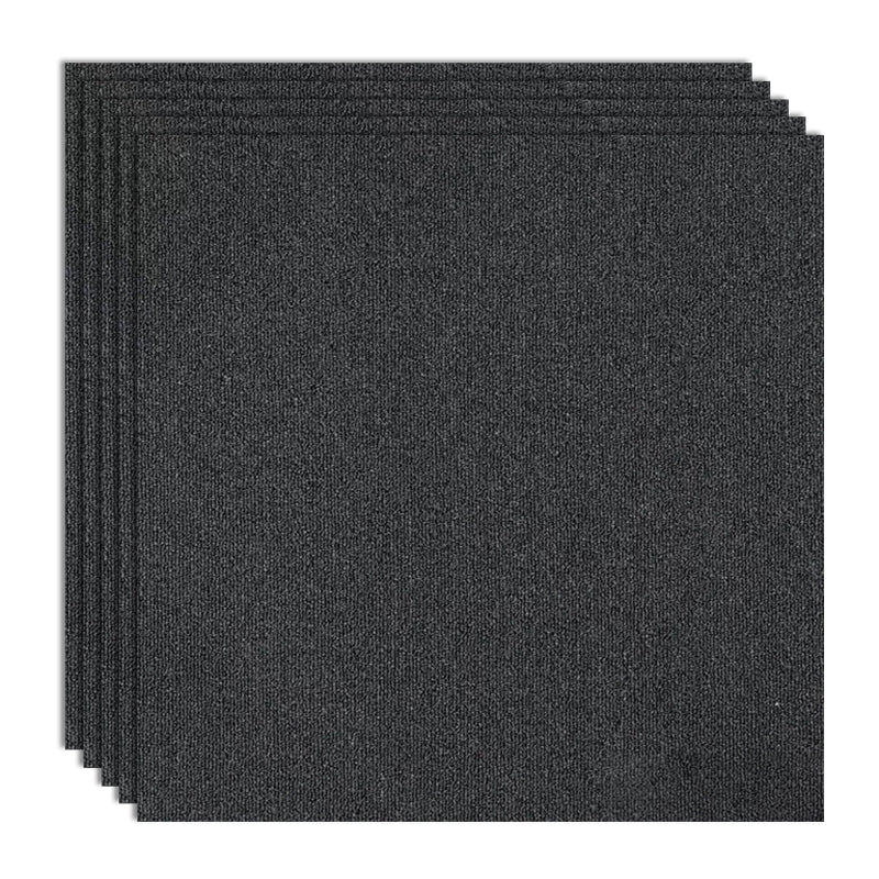 Carpet Tile Non-Skid Fade Resistant Geometry Loose Lay Dining Room Carpet Tiles Black Clearhalo 'Carpet Tiles & Carpet Squares' 'carpet_tiles_carpet_squares' 'Flooring 'Home Improvement' 'home_improvement' 'home_improvement_carpet_tiles_carpet_squares' Walls and Ceiling' 7329816