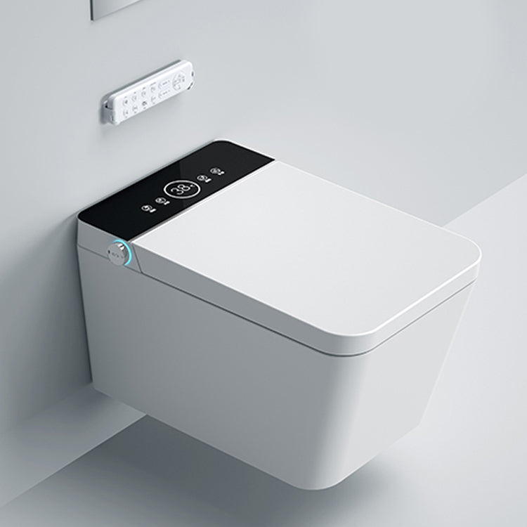 Dual Flush Wall Hung Toilet Set Contemporary Stain Resistant Wall Mounted Bidet Black White Toilet+ Water Tank Clearhalo 'Bathroom Remodel & Bathroom Fixtures' 'Bidets' 'Home Improvement' 'home_improvement' 'home_improvement_bidets' 'Toilets & Bidets' 7333237