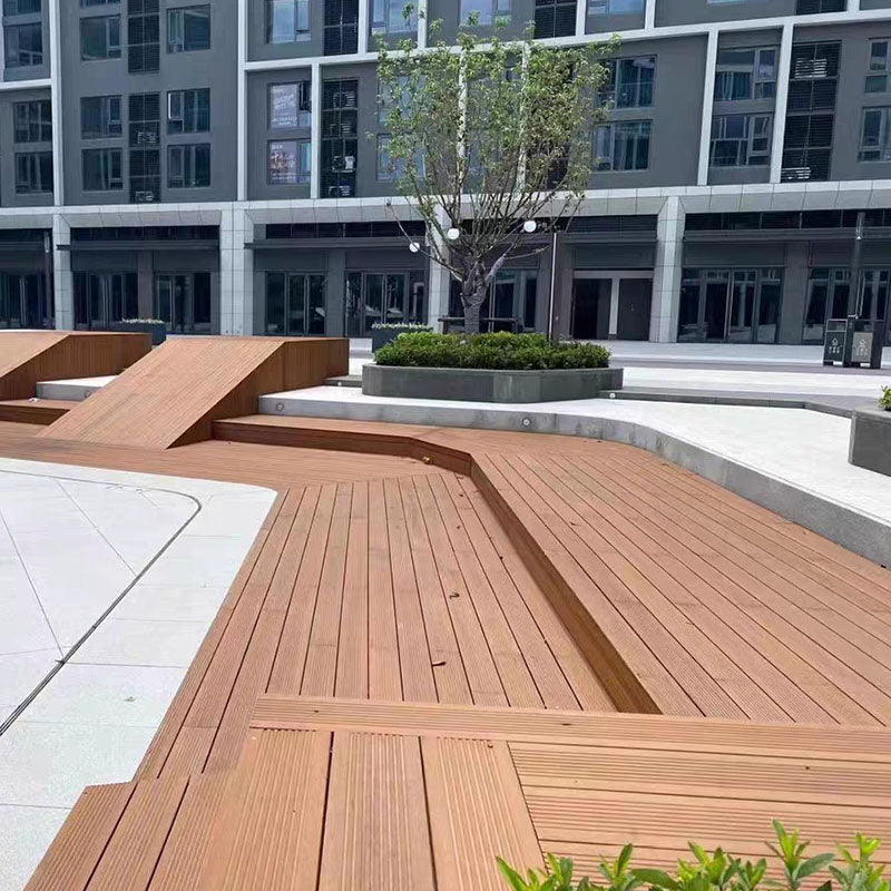 Outdoor Deck Tiles Striped Composite Wooden Snapping Deck Tiles Brown Clearhalo 'Home Improvement' 'home_improvement' 'home_improvement_outdoor_deck_tiles_planks' 'Outdoor Deck Tiles & Planks' 'Outdoor Flooring & Tile' 'Outdoor Remodel' 'outdoor_deck_tiles_planks' 7339013