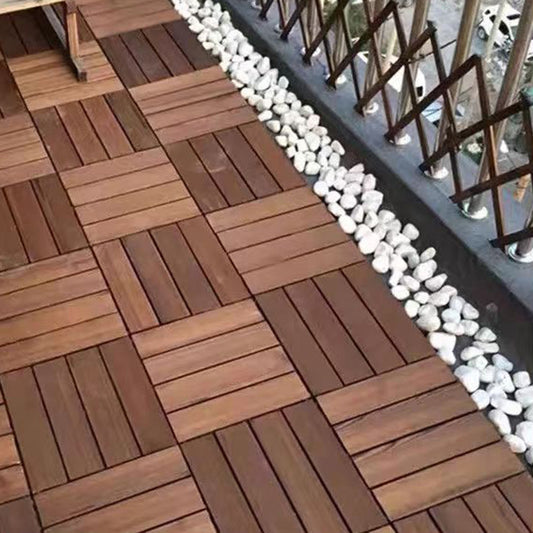 Modern Flooring Planks Click-Locking Smooth Hardwood Deck Tiles for Patio Clearhalo 'Flooring 'Hardwood Flooring' 'hardwood_flooring' 'Home Improvement' 'home_improvement' 'home_improvement_hardwood_flooring' Walls and Ceiling' 7343217