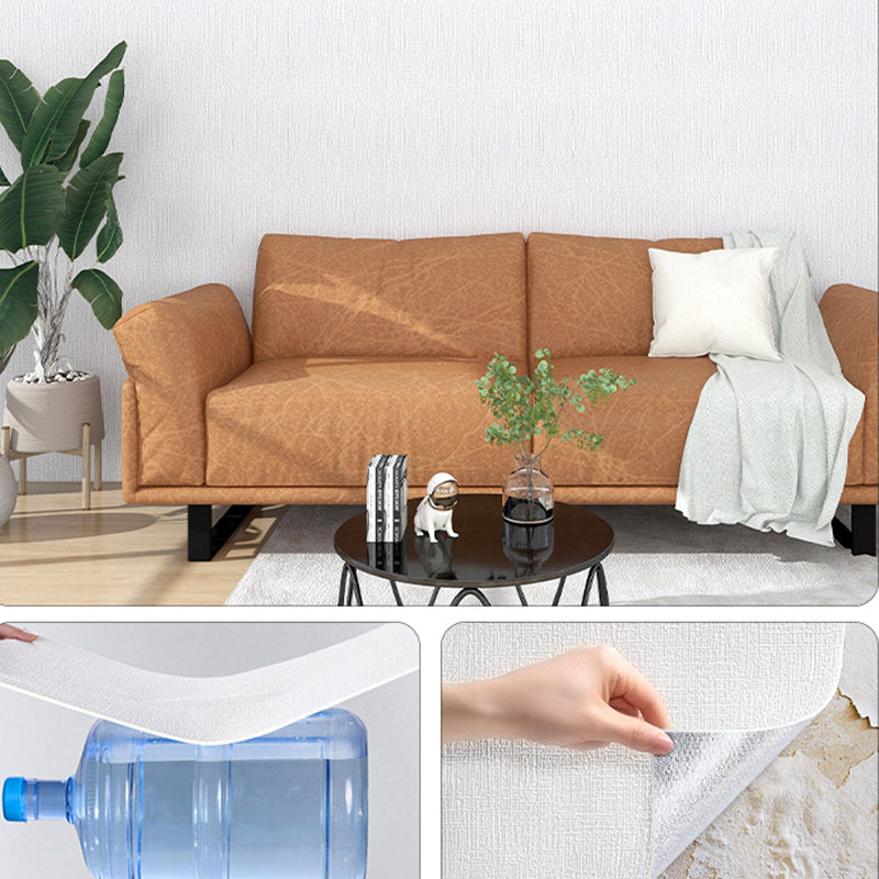 Water Proof Wall Plank Textured Bathroom Living Room Wall Panels White Clearhalo 'Flooring 'Home Improvement' 'home_improvement' 'home_improvement_wall_paneling' 'Wall Paneling' 'wall_paneling' 'Walls & Ceilings' Walls and Ceiling' 7344305