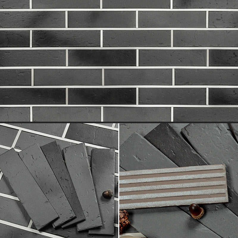 Gray Grid Mosaic Wall & Floor Tile Rectangular Outdoor Floor Tile Black-Gray Clearhalo 'Floor Tiles & Wall Tiles' 'floor_tiles_wall_tiles' 'Flooring 'Home Improvement' 'home_improvement' 'home_improvement_floor_tiles_wall_tiles' Walls and Ceiling' 7350167