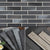 Gray Grid Mosaic Wall & Floor Tile Rectangular Outdoor Floor Tile Textured Black Clearhalo 'Floor Tiles & Wall Tiles' 'floor_tiles_wall_tiles' 'Flooring 'Home Improvement' 'home_improvement' 'home_improvement_floor_tiles_wall_tiles' Walls and Ceiling' 7350170
