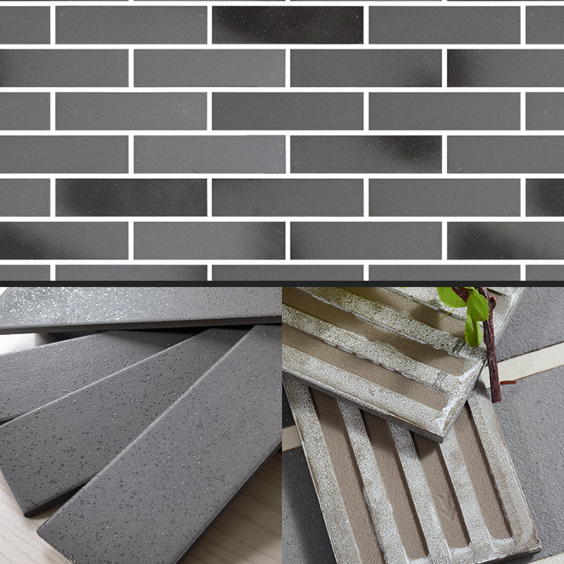 Gray Grid Mosaic Wall & Floor Tile Rectangular Outdoor Floor Tile Dark Gray-Black Clearhalo 'Floor Tiles & Wall Tiles' 'floor_tiles_wall_tiles' 'Flooring 'Home Improvement' 'home_improvement' 'home_improvement_floor_tiles_wall_tiles' Walls and Ceiling' 7350178
