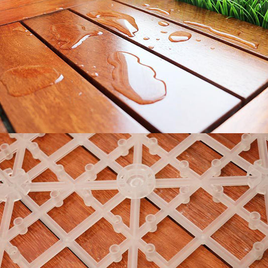 Modern Side Trim Piece Solid Wood Click-Locking Wood Tile Set for Patio Garden Clearhalo 'Flooring 'Hardwood Flooring' 'hardwood_flooring' 'Home Improvement' 'home_improvement' 'home_improvement_hardwood_flooring' Walls and Ceiling' 7353038