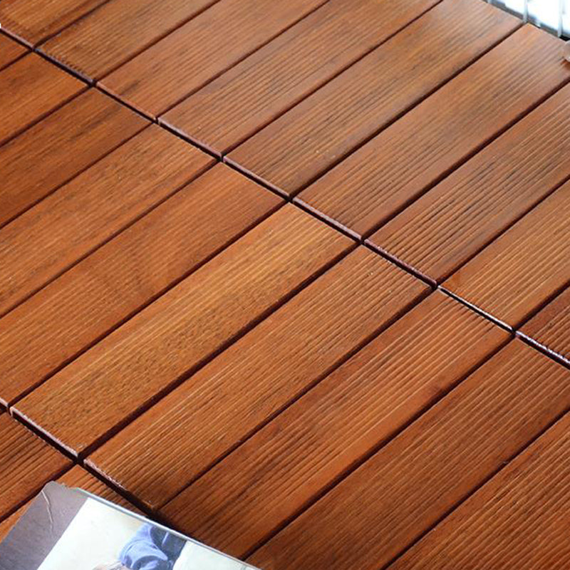 Modern Side Trim Piece Solid Wood Click-Locking Wood Tile Set for Patio Garden Clearhalo 'Flooring 'Hardwood Flooring' 'hardwood_flooring' 'Home Improvement' 'home_improvement' 'home_improvement_hardwood_flooring' Walls and Ceiling' 7353039