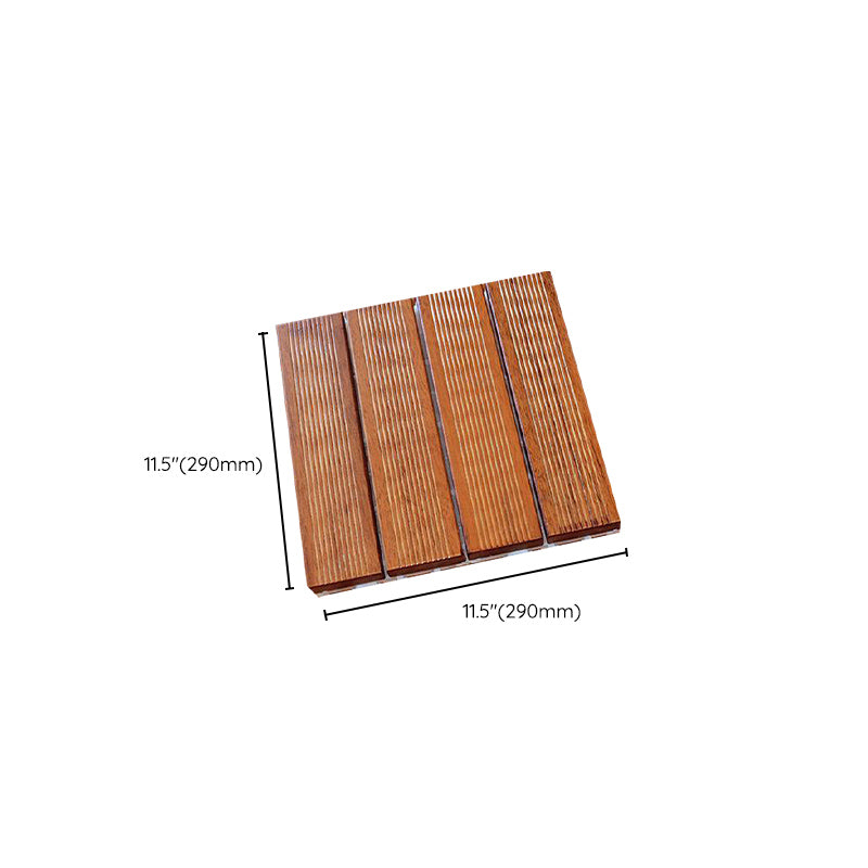 Modern Side Trim Piece Solid Wood Click-Locking Wood Tile Set for Patio Garden Clearhalo 'Flooring 'Hardwood Flooring' 'hardwood_flooring' 'Home Improvement' 'home_improvement' 'home_improvement_hardwood_flooring' Walls and Ceiling' 7353044