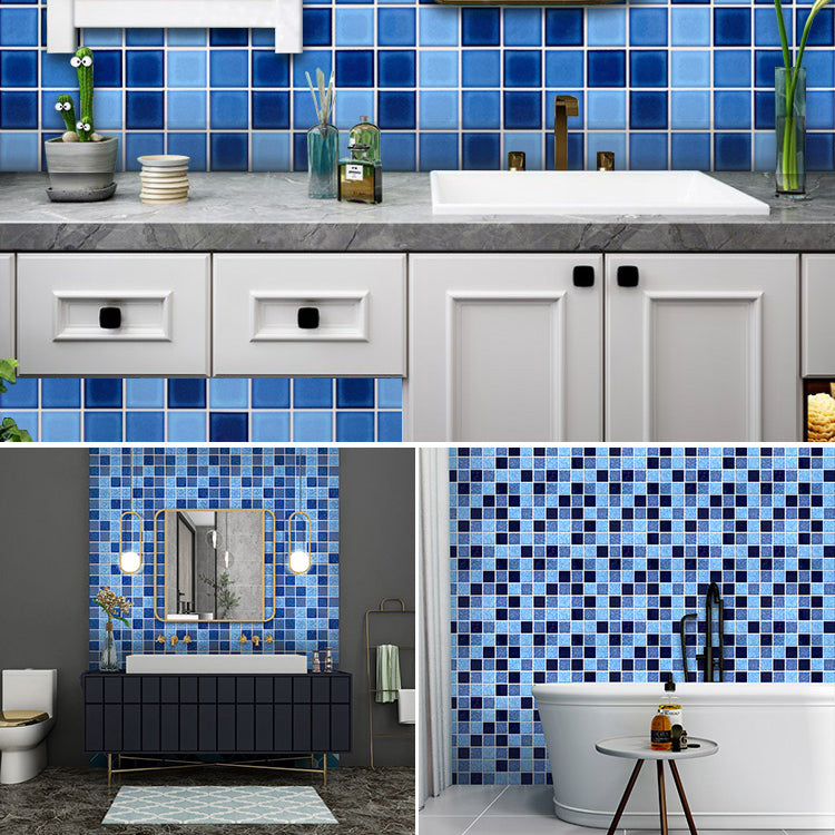 Grid Mosaic Sheet Wall Mixed Material Square Glazed Pressed Floor Tile Clearhalo 'Floor Tiles & Wall Tiles' 'floor_tiles_wall_tiles' 'Flooring 'Home Improvement' 'home_improvement' 'home_improvement_floor_tiles_wall_tiles' Walls and Ceiling' 7354893