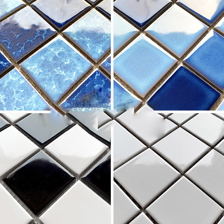 Grid Mosaic Sheet Wall Mixed Material Square Glazed Pressed Floor Tile Clearhalo 'Floor Tiles & Wall Tiles' 'floor_tiles_wall_tiles' 'Flooring 'Home Improvement' 'home_improvement' 'home_improvement_floor_tiles_wall_tiles' Walls and Ceiling' 7354897