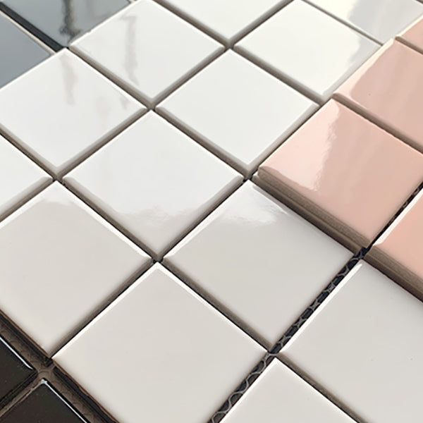 Grid Mosaic Sheet Wall Mixed Material Square Glazed Pressed Floor Tile Clearhalo 'Floor Tiles & Wall Tiles' 'floor_tiles_wall_tiles' 'Flooring 'Home Improvement' 'home_improvement' 'home_improvement_floor_tiles_wall_tiles' Walls and Ceiling' 7354913