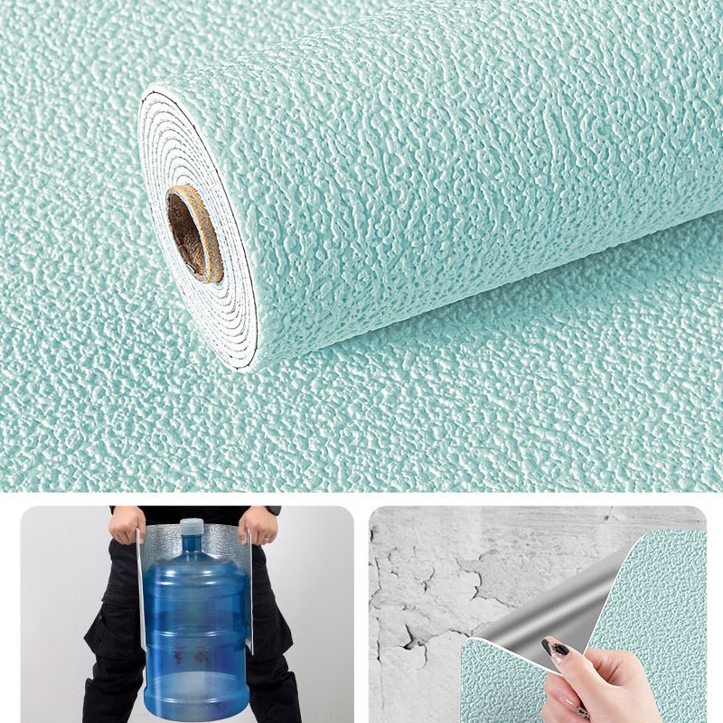 Modern Wall Covering Paneling Textured Wall Interior Water Proof Roll Plank Light Blue 393.7" Clearhalo 'Flooring 'Home Improvement' 'home_improvement' 'home_improvement_wall_paneling' 'Wall Paneling' 'wall_paneling' 'Walls & Ceilings' Walls and Ceiling' 7354998