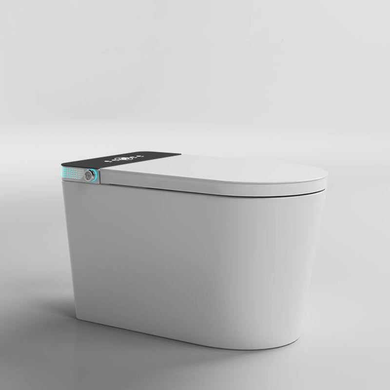 Modern Porcelain Floor Mounted Flush Toilet One Piece Toilet Siphon Jet Toilet Splash Proof (Upgrade Configuration) 14" Clearhalo 'Bathroom Remodel & Bathroom Fixtures' 'Home Improvement' 'home_improvement' 'home_improvement_toilets' 'Toilets & Bidets' 'Toilets' 7355705