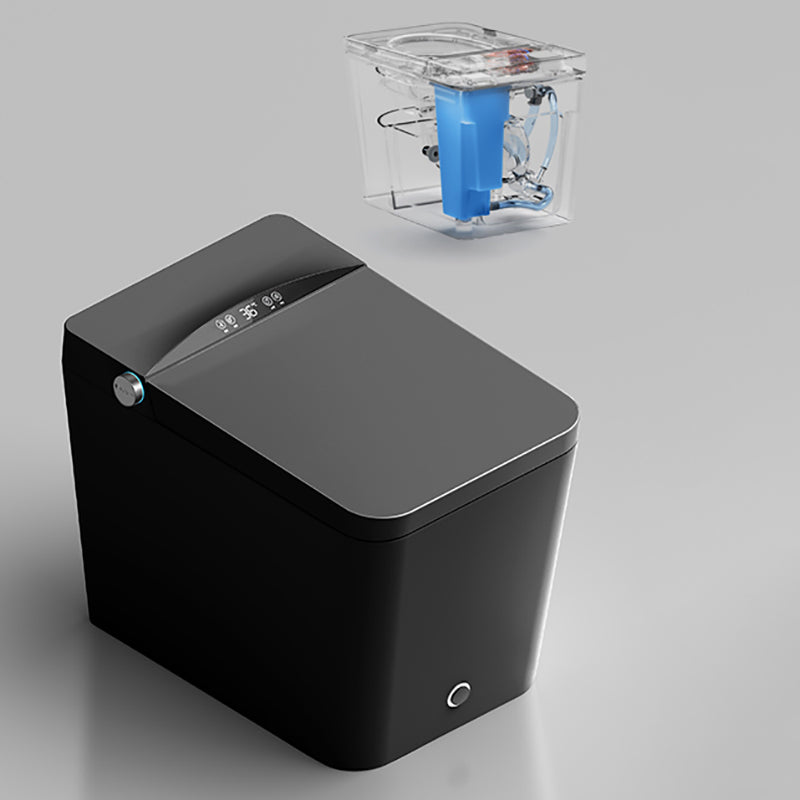 Simplicity Elongated All-in-One Bidet Ceramic Smart Toilet Bidet with Heated Seat Black Clearhalo 'Bathroom Remodel & Bathroom Fixtures' 'Bidets' 'Home Improvement' 'home_improvement' 'home_improvement_bidets' 'Toilets & Bidets' 7358200