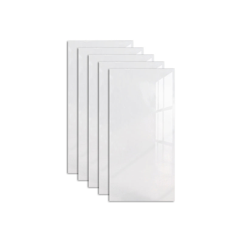 Marbling Stain Resistant Tile 12" x 24" Singular Peel & Stick Tile Gloss White Clearhalo 'Flooring 'Home Improvement' 'home_improvement' 'home_improvement_peel_stick_blacksplash' 'Peel & Stick Backsplash Tile' 'peel_stick_blacksplash' 'Walls & Ceilings' Walls and Ceiling' 7363703