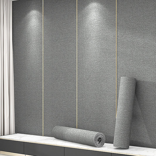 Modern Flax Wall Covering Paneling Textured Wall Interior Anti-collision Plank Clearhalo 'Flooring 'Home Improvement' 'home_improvement' 'home_improvement_wall_paneling' 'Wall Paneling' 'wall_paneling' 'Walls & Ceilings' Walls and Ceiling' 7363809