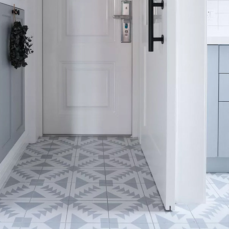 Ceramic Floor and Wall Tile Modern Patterned Singular Tile with Slip Resistant Gray-White 12" x 12" 126 Pieces Clearhalo 'Floor Tiles & Wall Tiles' 'floor_tiles_wall_tiles' 'Flooring 'Home Improvement' 'home_improvement' 'home_improvement_floor_tiles_wall_tiles' Walls and Ceiling' 7364822