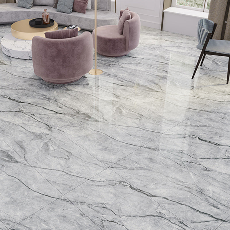 Porcelain Floor and Wall Tile 47.2"×23.6" Mirrored Singular Tile Light Gray 18 Pieces Clearhalo 'Floor Tiles & Wall Tiles' 'floor_tiles_wall_tiles' 'Flooring 'Home Improvement' 'home_improvement' 'home_improvement_floor_tiles_wall_tiles' Walls and Ceiling' 7373441