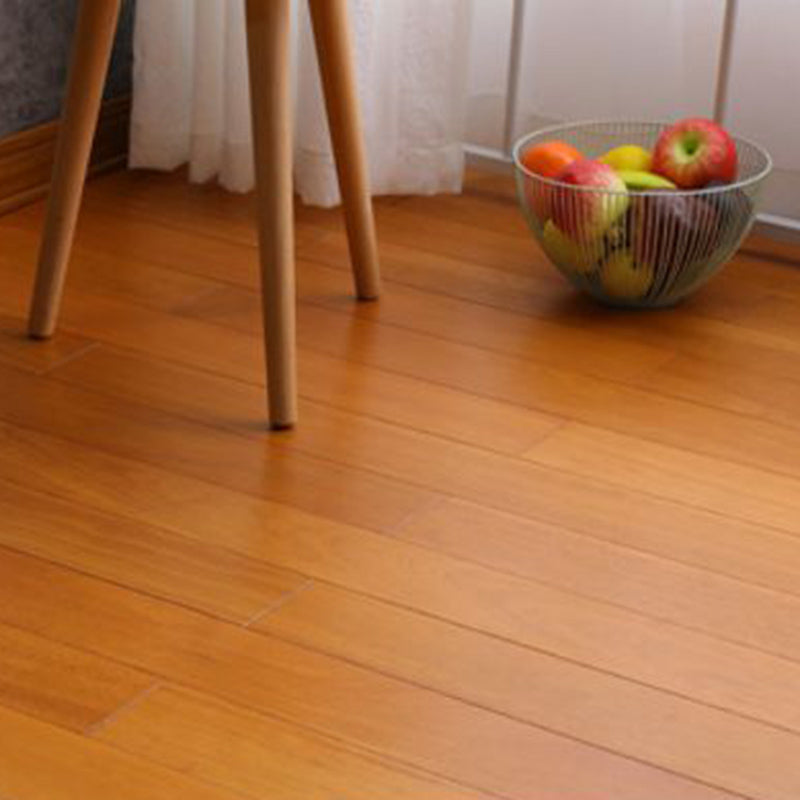 Modern Wooden Wall Planks Wire Brushed Click-Locking Tile Flooring Yellow Brown Clearhalo 'Flooring 'Hardwood Flooring' 'hardwood_flooring' 'Home Improvement' 'home_improvement' 'home_improvement_hardwood_flooring' Walls and Ceiling' 7376737
