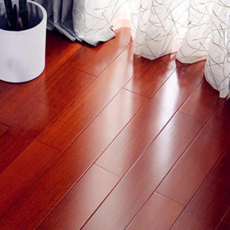 Modern Wooden Wall Planks Wire Brushed Click-Locking Tile Flooring Red Brown Clearhalo 'Flooring 'Hardwood Flooring' 'hardwood_flooring' 'Home Improvement' 'home_improvement' 'home_improvement_hardwood_flooring' Walls and Ceiling' 7376758