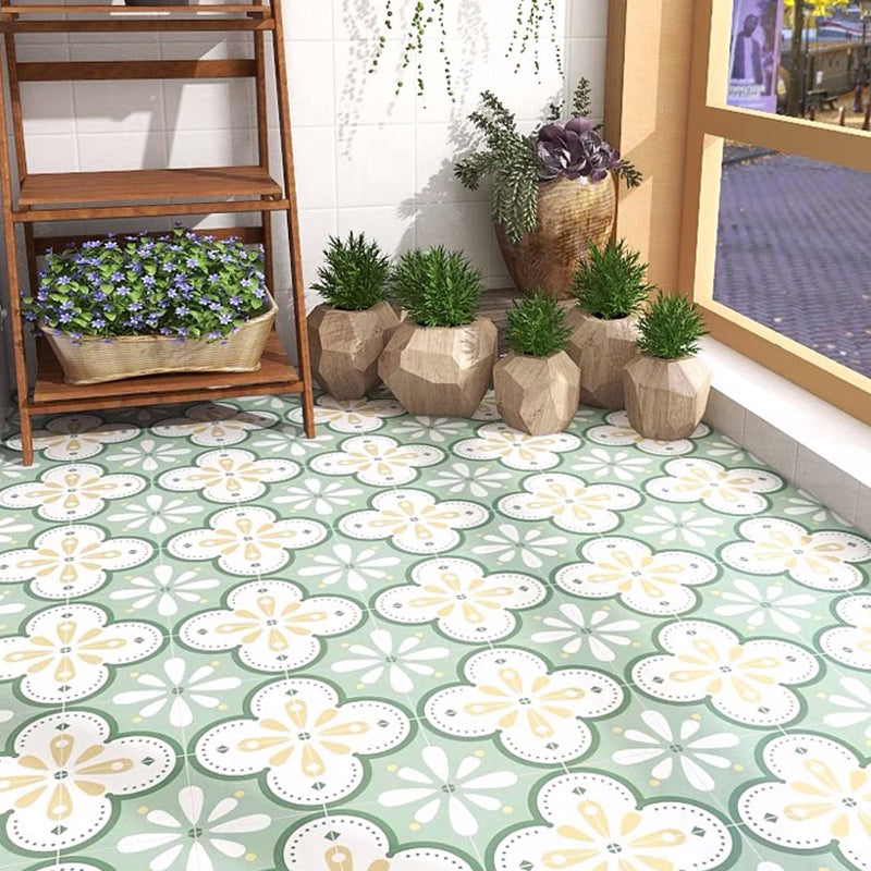 Modern Singular Tile Ceramic Floor and Wall Tile with Waterproof Yellow-Green 143 Pieces Clearhalo 'Floor Tiles & Wall Tiles' 'floor_tiles_wall_tiles' 'Flooring 'Home Improvement' 'home_improvement' 'home_improvement_floor_tiles_wall_tiles' Walls and Ceiling' 7379206