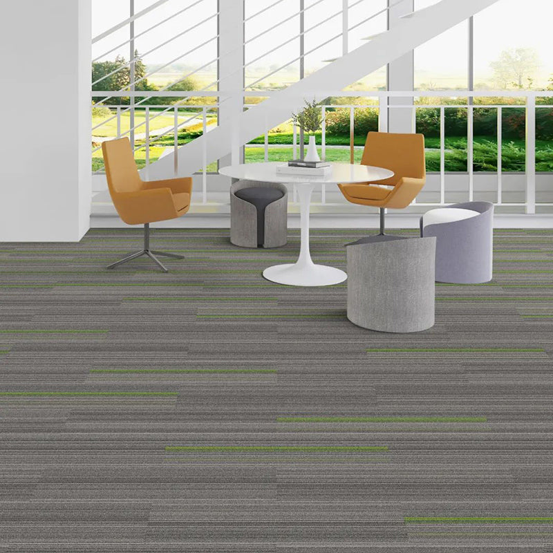 Modern Carpet Tiles Level Loop Self Adhesive Fire Resistant Tiles and Carpet Gray-Green 1 Set for Wallboard (32 Pieces * 1) Vinyl Clearhalo 'Carpet Tiles & Carpet Squares' 'carpet_tiles_carpet_squares' 'Flooring 'Home Improvement' 'home_improvement' 'home_improvement_carpet_tiles_carpet_squares' Walls and Ceiling' 7380603
