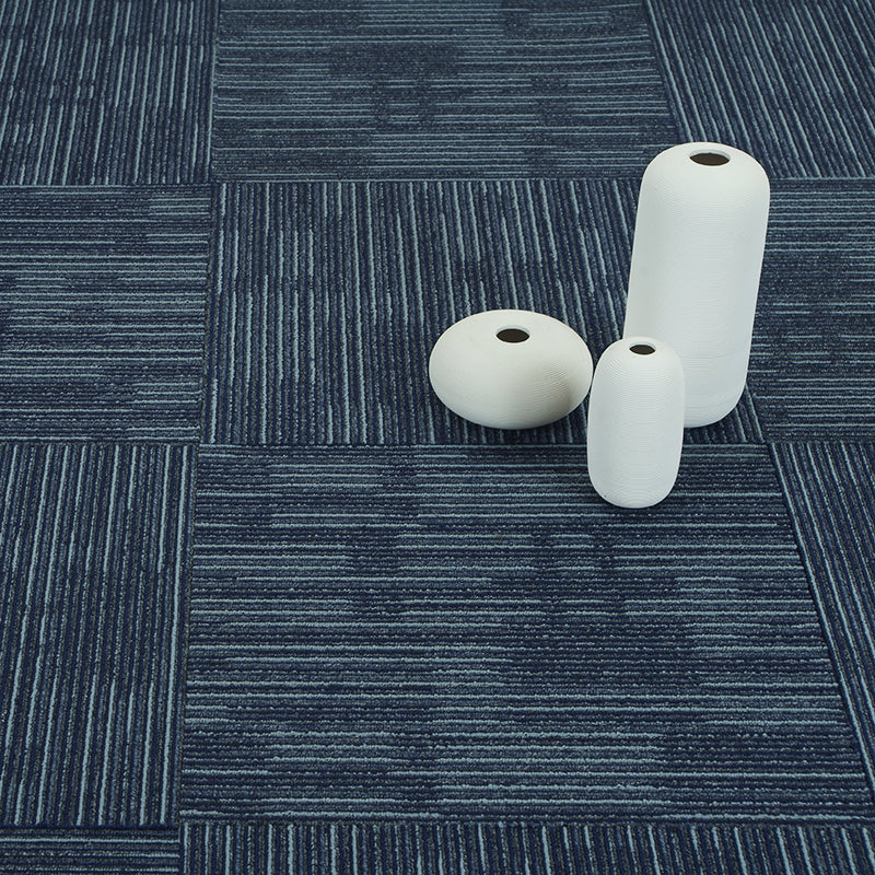 Modern Carpet Tiles Level Loop Self Adhesive Fire Resistant Tiles and Carpet Ocean Blue 1 Set for Wallboard (32 Pieces * 1) Clearhalo 'Carpet Tiles & Carpet Squares' 'carpet_tiles_carpet_squares' 'Flooring 'Home Improvement' 'home_improvement' 'home_improvement_carpet_tiles_carpet_squares' Walls and Ceiling' 7380606