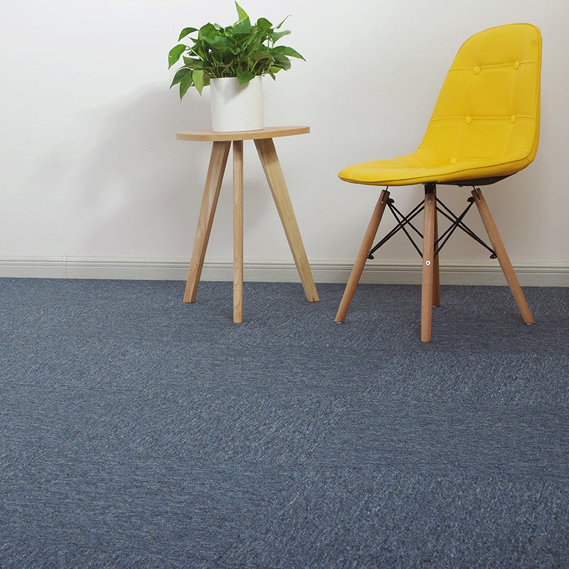 Modern Carpet Tiles Level Loop Self Adhesive Fire Resistant Tiles and Carpet Gray Blue 1 Set for Wallboard (32 Pieces * 1) Clearhalo 'Carpet Tiles & Carpet Squares' 'carpet_tiles_carpet_squares' 'Flooring 'Home Improvement' 'home_improvement' 'home_improvement_carpet_tiles_carpet_squares' Walls and Ceiling' 7380615
