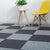 Modern Carpet Tiles Level Loop Self Adhesive Fire Resistant Tiles and Carpet Light Gray-Black 1 Set for Wallboard (32 Pieces * 1) Clearhalo 'Carpet Tiles & Carpet Squares' 'carpet_tiles_carpet_squares' 'Flooring 'Home Improvement' 'home_improvement' 'home_improvement_carpet_tiles_carpet_squares' Walls and Ceiling' 7380626